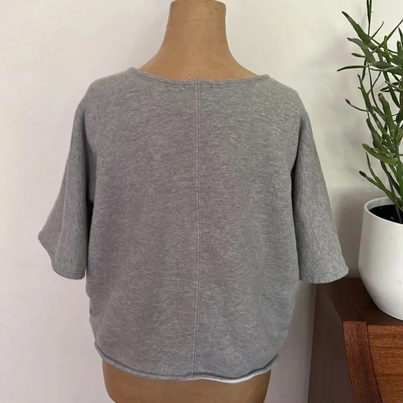 Goop brand M short sleeve sweatshirt grey great pre owned condition thick terry - Picture 3 of 6